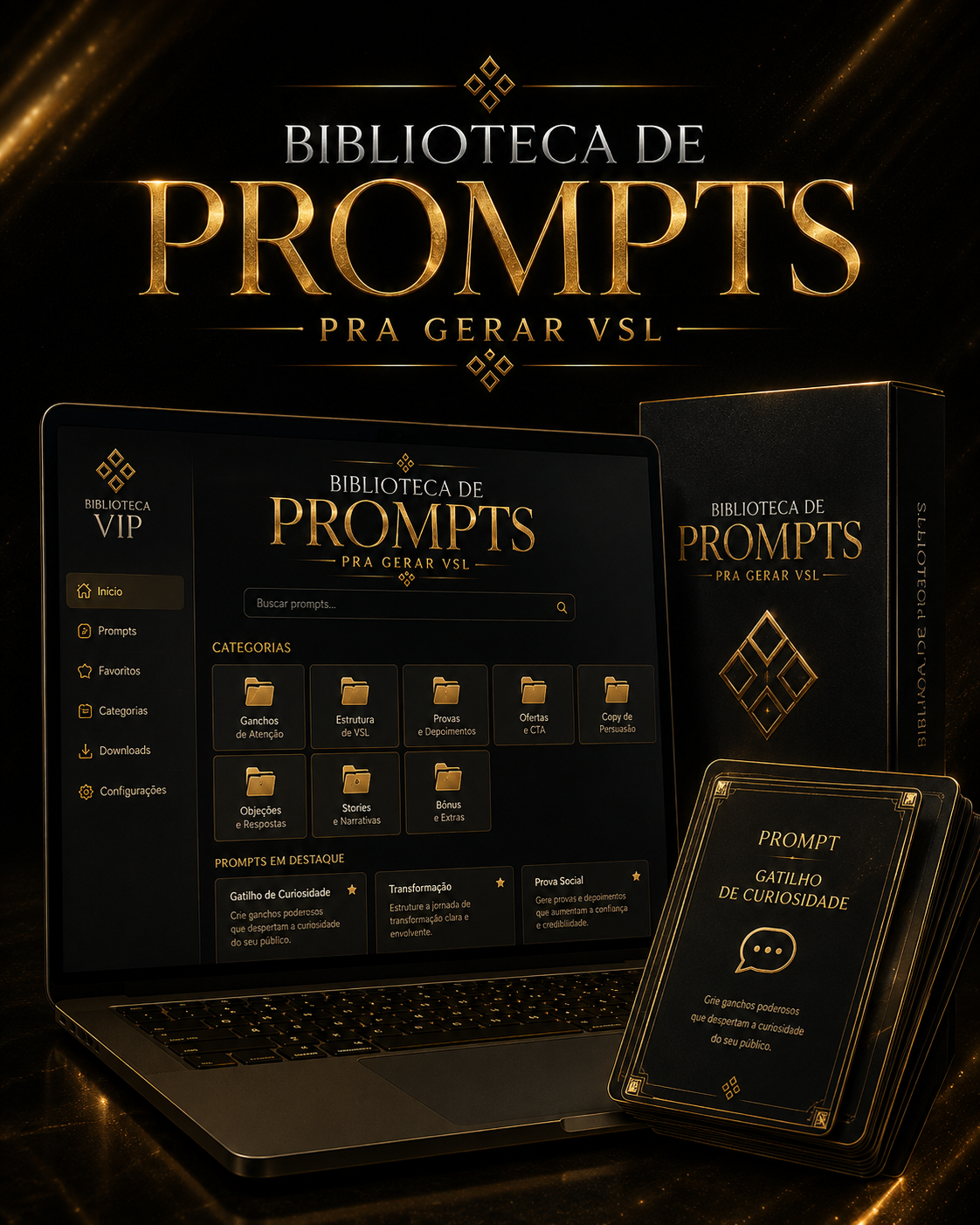 Mockup Biblioteca de Prompts
